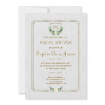 Escudo Royal Gold Greenery Floral Bridal Shower