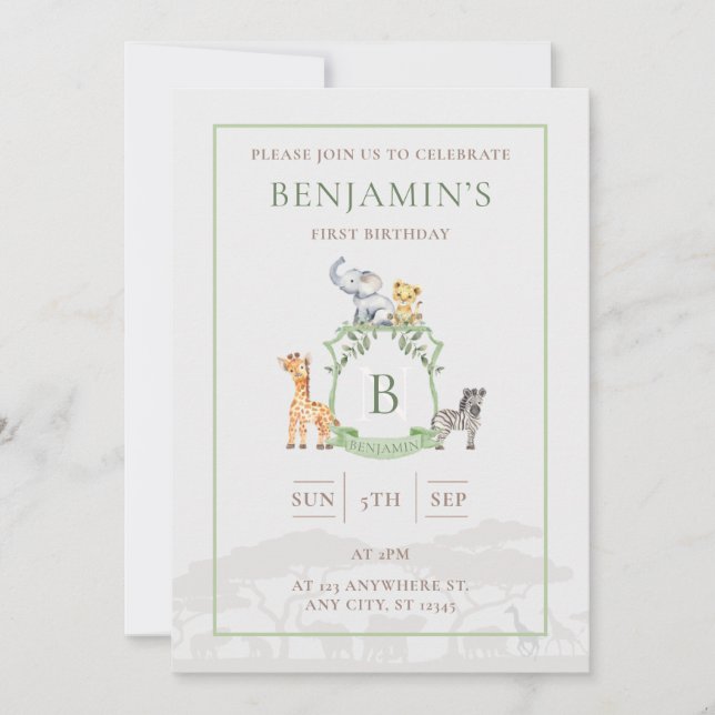 Invitación Escudo Safari (Anverso)