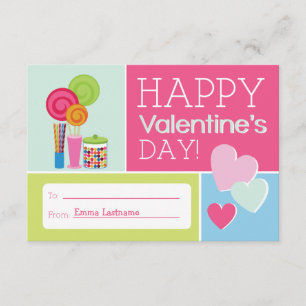 Invitación Escuela Candy & Hearts para niños / Salón de clase