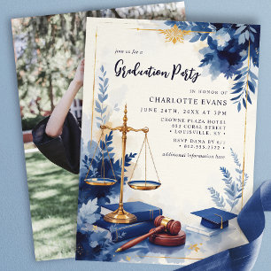 Invitación Escuela de Derecho Escalas de Justicia Floral Foto