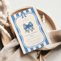 Escuela de Enfermería Blue Toile Bow Coquette Grad