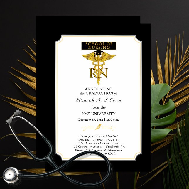 Invitación Escuela de Enfermería de Enfermería RN Graduación (Subido por el creador)