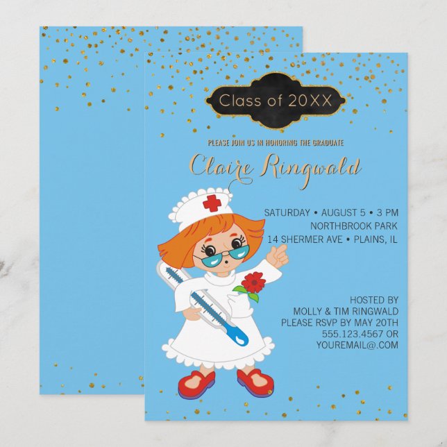 Invitación Escuela de Enfermería de posgrado de enfermería (Anverso / Reverso)