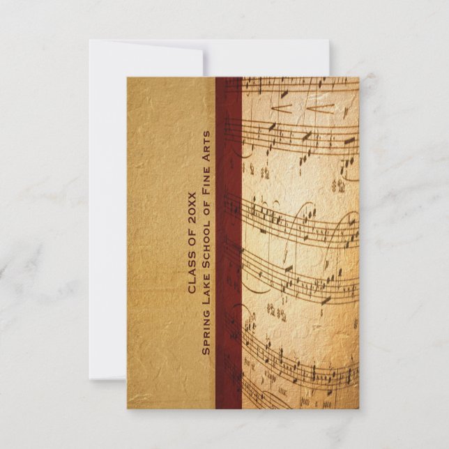 Invitación Escuela de Música o Graduación de la Academia de A (Anverso)