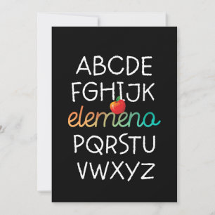 Invitación Escuela infantil Elemeno Alphabet Preschool