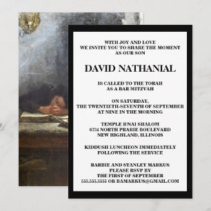 Invitación Escuela Talmúdica por Samuel Hirszenberg Bar Mitzv