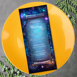 Invitación Escurrimiento de Boda de cuento de hadas en el bos