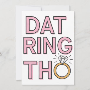 Invitación Ese Anillo Pues Divertido Compromiso De Boda Matri