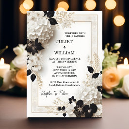 Invitación Ese Boda clásico elegante y formal en blanco