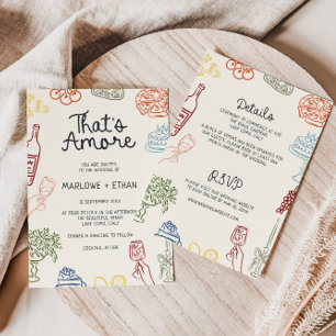 Invitación Ese es un Boda ilustrado más colorido