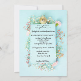 Invitación Esfera De Oro Con Estrella De David Judío