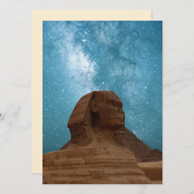 Invitación Esfinge: Egipto (Anverso / Reverso)