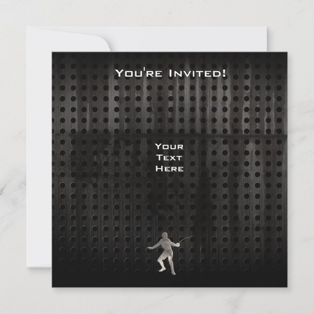 Invitación Esgrima; Negro Guay (Anverso)
