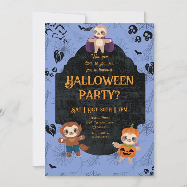 Invitación Eslora de Halloween 1 Fiesta (Anverso)