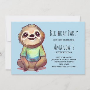 Invitación Eslora linda con un cumpleaños de camisas