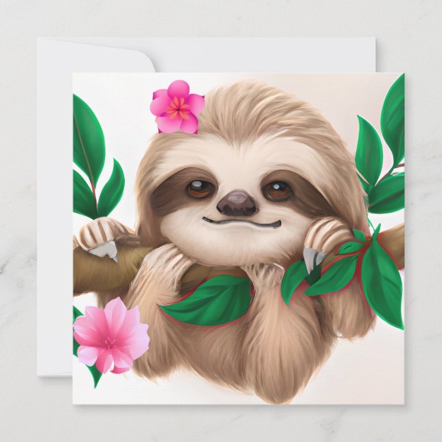 Invitación Eslora pequeña colgada en un árbol (Anverso)