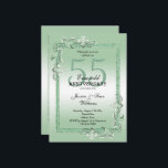 Invitación Esmeralda Gem y Purpurina 55.º Boda<br><div class="desc">Elegante y glamurosa invitación al 55º aniversario del Boda Esmeralda con elegantes decoraciones de época de joyas de piedra de color verde esmeralda y marco de borde purpurina a juego. Un diseño romántico para tu celebración. Todo el texto, el tipo de letra y el color de la letra son totalmente...</div>