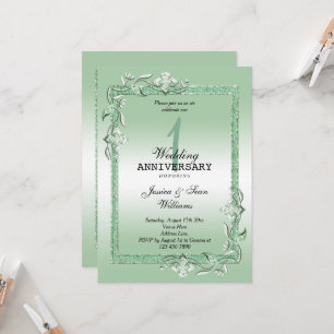 Invitación Esmeralda Joya y Brillo 1er Boda