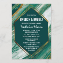 Esmeralda Resumen de oro Agate Marble Brunch Bubbl