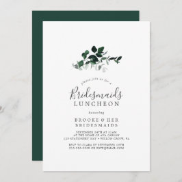 Invitación Esmeralda Verde Bridesmaids Luncheon