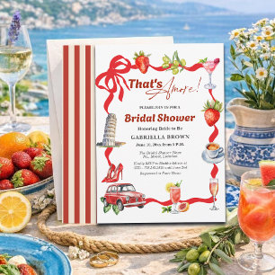 Invitación Eso es Amore Caprichoso Bridal Shower Italiano