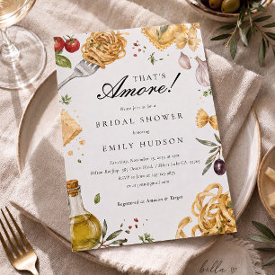 Invitación Eso es Amore Despedida de Soltera Italiana