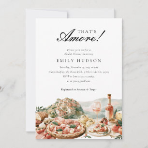 Invitación Eso es Amore Despedida de Soltera Italiana