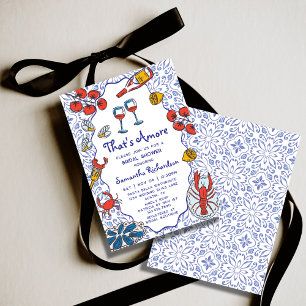 Invitación Eso es Amore Despedida de Soltera Italiana Mediter