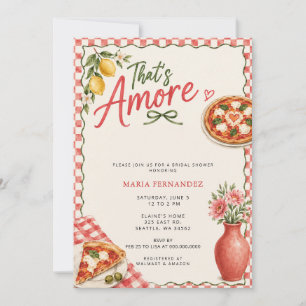 Invitación Eso es Amore Fiesta de Pizza Italiana Despedida de
