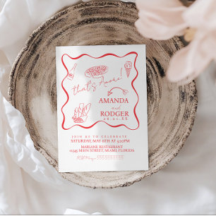 Invitación Eso es Amore Italian Doodles Boda