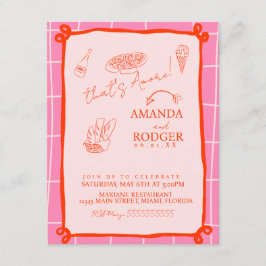 Invitación Eso es Amore Italian Doodles Boda