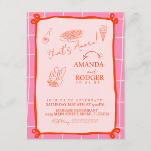 Invitación Eso es Amore Italian Doodles Boda