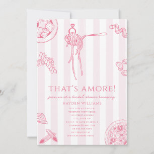 Invitación Eso es Amore Rosa Italiano Bridal Desayuno de Boda