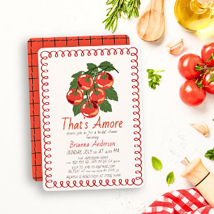 Invitación Eso es Amore Tomate Rojo Italiano Despedida de Sol