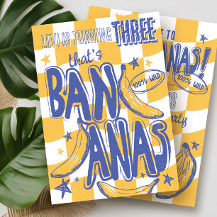 Invitación Eso es BANANAS Mono divertido Chico salvaje cumple