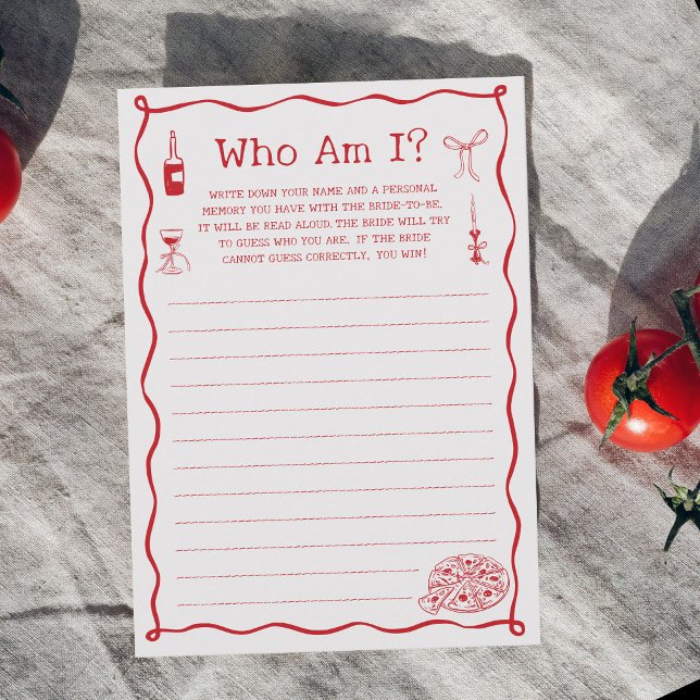 Invitación Eso Es Más Bridal Shower Adivina Quién Soy La Tarj (Subido por el creador)
