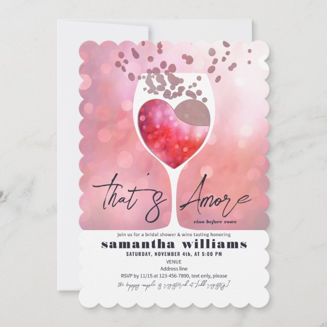 Invitación Eso es más un viino italiano antes de prometer duc (Anverso)