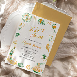 Invitación Eso es más una ducha de novia gastronómica italian
