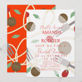 Invitación Eso es Pasta Italiana Amore Boda Italiana