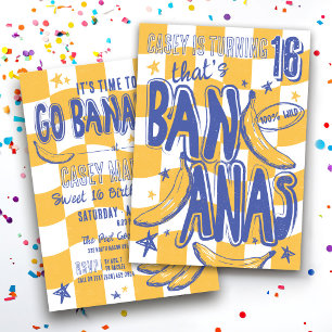 Invitación ESO ES UNA LOCURA Cumpleaños Divertido Amarillo 16