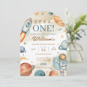 Invitación Espacio 1º cumpleaños