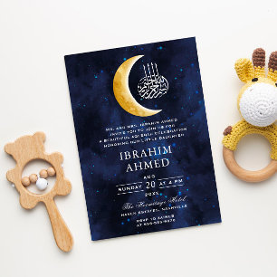 Invitación Espacio acuático de la luna de oro Aqiqa Aqeeqa