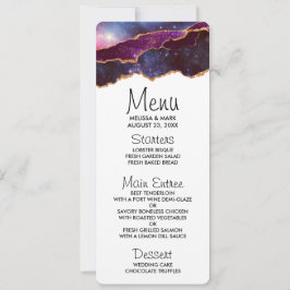 Invitación Espacio azul y morado y estrellas de edad moderna