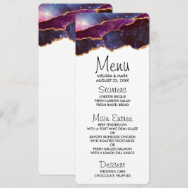 Invitación Espacio azul y morado y estrellas de edad moderna