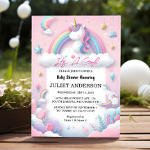 Espacio brillante Royal Pony Unicorn Baby Shower