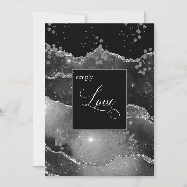 Invitación *~* Espacio Celestial Galaxia Cosmos Nebula Boda (Anverso)