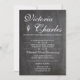 Invitación Espacio de pizarra para nombre de invitado escrito