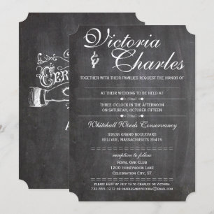 Invitación Espacio de pizarra para nombre de invitado escrito