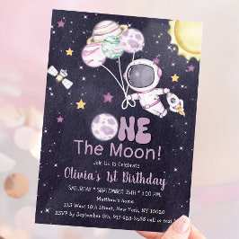 Invitación Espacio Primer Viaje Fiesta de Cumpleaños Alrededo