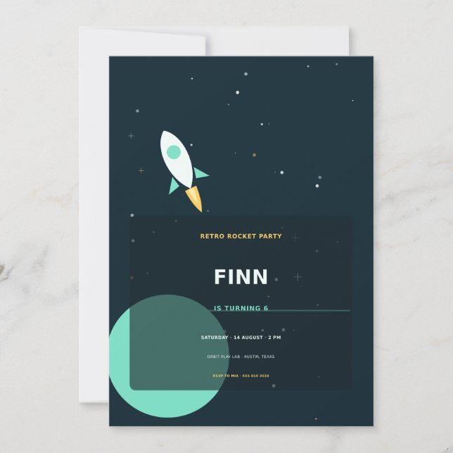 Invitación Espacio Retro (Anverso)